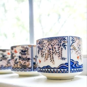 Set of 4 Seizan Japanese Tea Cups